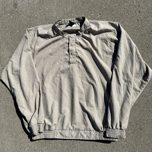 Vintage Nike Men's XL Tan Pullover Windbreaker Jacket Golf - Picture 2 of 5